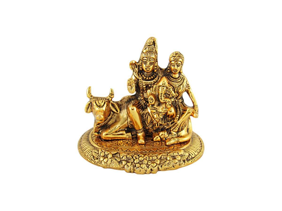 Shiv parivar idol, shiv parivar brass idol, shiv parivar statue, shiv parivar brass statue