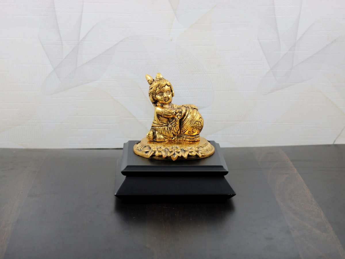 White metal Krishna idol bal gopal idol for home bal gopal brass idol bal gopal Krishna idol Krishna brass statue