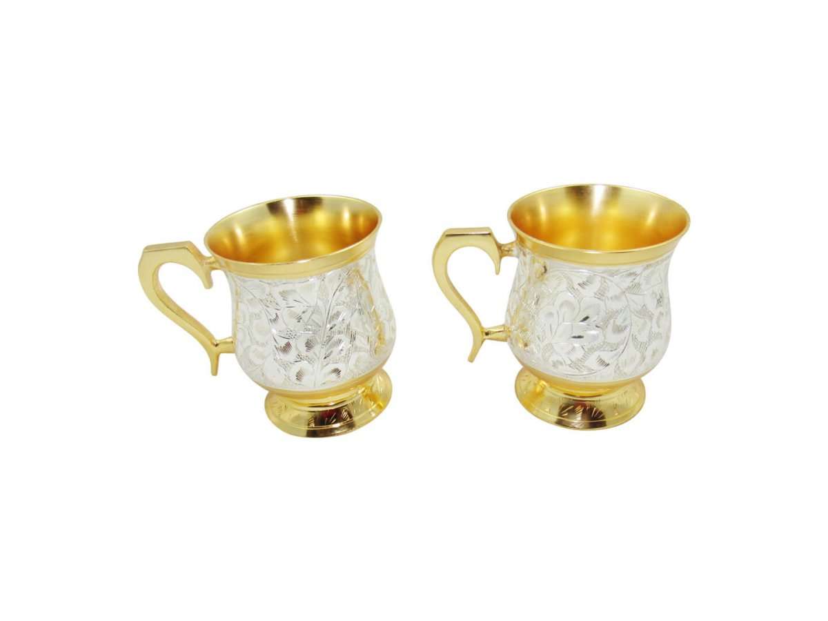 Gold plated coffee mug, Coffee mug set, coffee mug set of 2, coffee mug for gift, gold plated coffee cups, coffee mug for friend, brass coffee mug, brass coffee tumbler