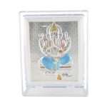 999 silver Ganesh frame, silver Ganesh photo frame, pure silver god photo frames, ganesha photo frame, silver ganesha frame