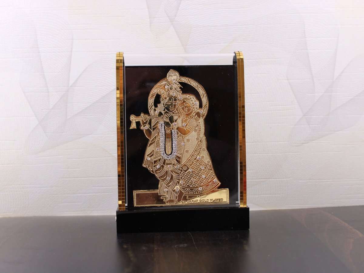 Radha Krishna photo frame, radha Krishna photo frame gift, radha Krishna wooden frame, radha Krishna frame with charan paduka, wooden memento gift, return gifts for housewarming