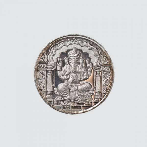 Silver Ganesh Coin, Silver Ganesha Coin, 999 silver Ganesh Coin