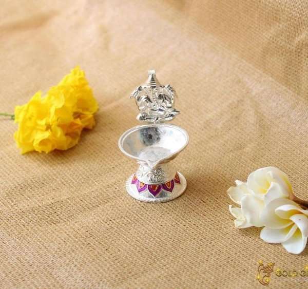 pure silver small diya, Pure silver diya, pure silver diya for pooja, pure silver diya set, pure silver diya stand, silver diya lamp, pure silver pooja items for gift, silver items for pooja room