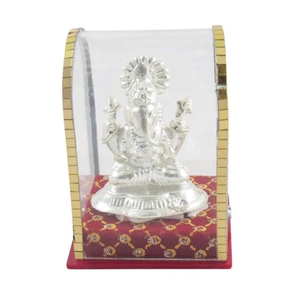 Pure silver Ganesh idol, pure silver Ganesh murti, pure silver Ganesha, pure silver Ganesh idol for gift, pure silver ganesh murti