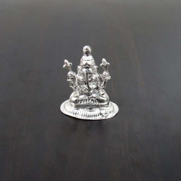 Pure silver Ganesh idol, pure silver Ganesh murti, pure silver Ganesha, pure silver Ganesh idol for gift, pure silver ganesh laxmi murti