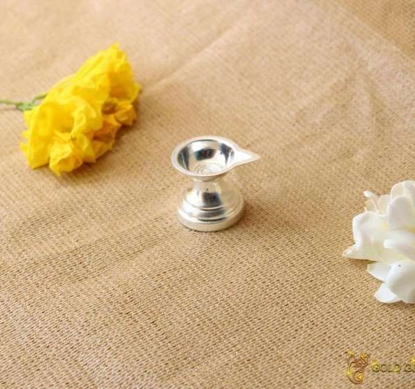 Pure silver diya, pure silver diya for pooja, pure silver diya set, pure silver diya stand, silver diya lamp, pure silver pooja items for gift, silver items for pooja room