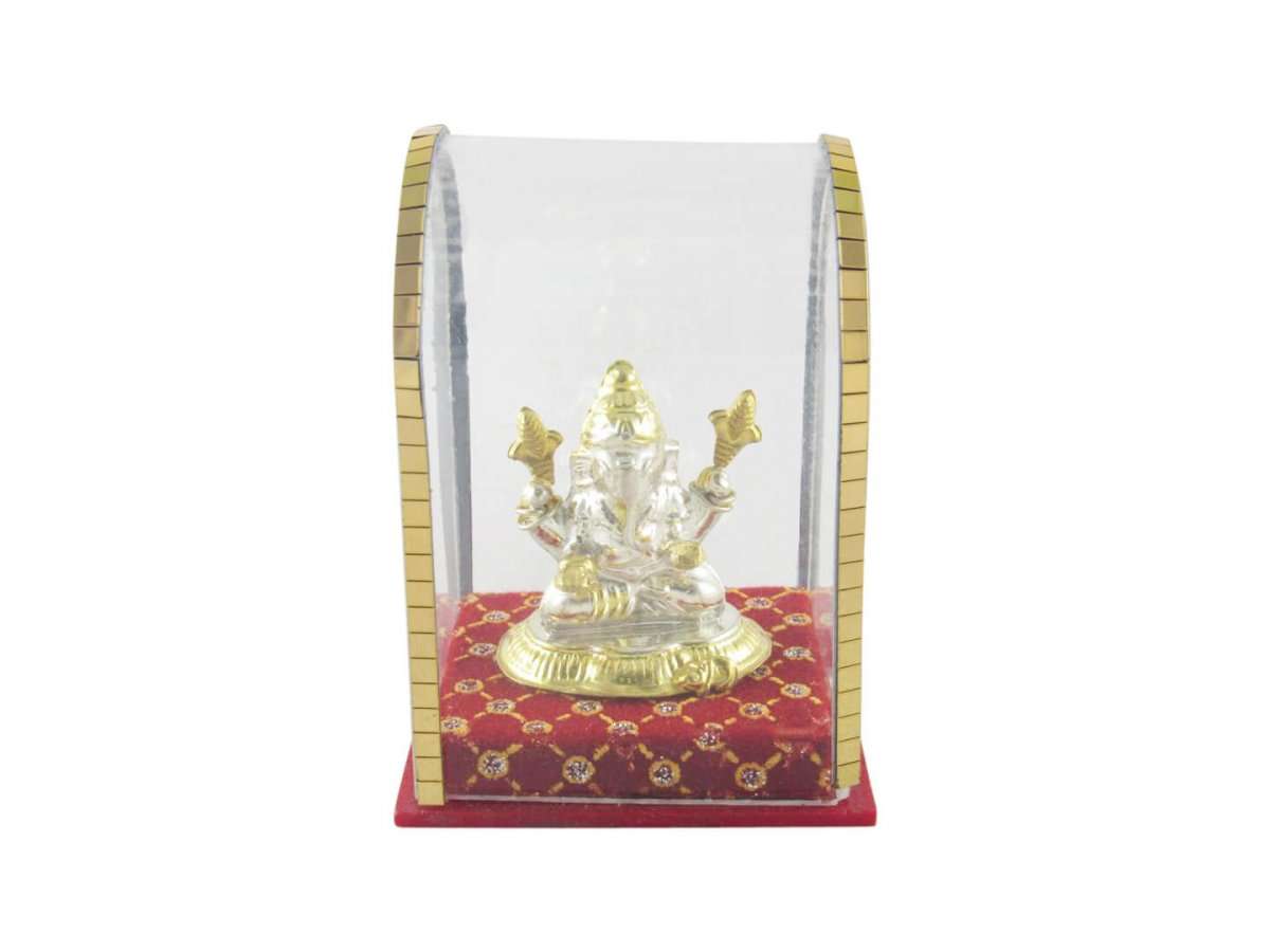 Pure silver Ganesh idol, pure silver Ganesh murti, pure silver Ganesha, pure silver Ganesh idol for gift, pure silver ganesh laxmi murti