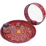 Hand Painted Karwa Chauth Set Karwa Chauth good Gift Pooja Thali Traditional Puja Thali