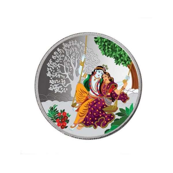 pure silver radha krishna coin pure silver coins 999 hallmarked pure silver coins for pooja pure silver coins for gift pure silver coins 10 gram silver coins for pooja Silver coins for gift 999 silver coin silver gift items silver coins for wedding gift