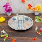 Pooja Thali set, pooja thali silver, pooja thali decoration, Pooja Thali for home, pooja thali set silver, return gifts for housewarming