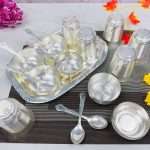 glass set for kitchen, glass set gift, glass set for water, glass set for juice, glass sets for drinking, glass set with tray, silver plated glass tray set, bowl set with tray, bowl set, bowl set for gift, bowl set for kitchen, dry fruit serving bowl, dry fruit bowl set, german silver dry fruit bowl