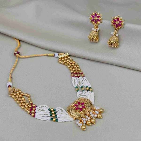 kundan pearl choker necklace kundhan pearl necklace set kundan necklace kundan necklace set kundan necklace for bride kundan necklace set for wedding traditional kundan choker necklace bridal kundan set indian kundan choker necklace kundan studded necklace set necklace for women necklace set for wedding party necklace set for women