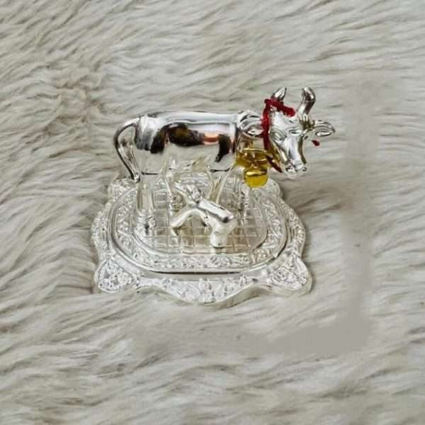 White metal cow and calf cow and calf statue cow and calf idol vastu cow and calf statue in pooja room white metal cow and calf statue white metal small cow