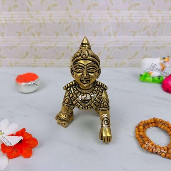 Laddu Bal Gopal, Bal Gopal Murti, Bal Gopal Brass Idol, Laddu Gopal Brass Murti, Brass Laddu Gopal, Brass Krishna Statue, Brass Krishna Murti, Bal Gopal Statue for Home, Bal Gopal Statue for Office, Bal Gopal Statue for Janmashtami, Bal Gopal Idol for Home Decor, Janmashtami Gift Ideas, Return Gifts for Janmashtami, Return Gift for Birthday, Return Gifts for Baby Shower, Return Gifts for Anniversary