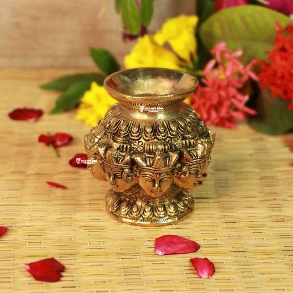 brass ashtalakshmi kalash, kalash for pooja, kalash for wedding, kalash for pooja decoration, kalash with coconut for pooja, brass kalasam for pooja, brass kalash for pooja, brass kalash for temple, brass kalasham, pooja items for gift, housewarming gift